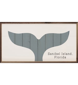 Personalized City State Whale Tail White